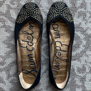 Sam Edelman Charleen Black Studded Flats Size 7.5